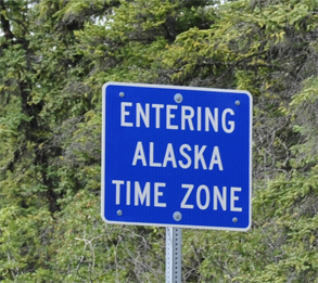 sign-entering Alaska time zone